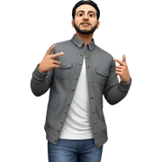 stylish male in casual attire sticker