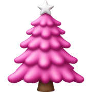 pink christmas tree  sticker