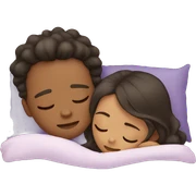 sleeping boy and girl together sticker