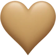 Beige heart sticker