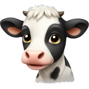 baby cow sticker
