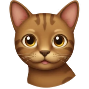 Brown cat sticker