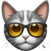 Cat with sunglasses sticker