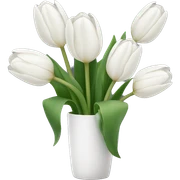 White tulips  sticker