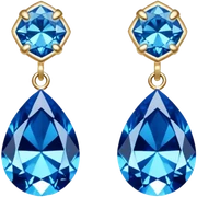 Rending Blue rhinestone Earrings sticker