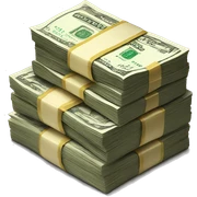stack of cash sticker