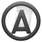 Letter A sticker