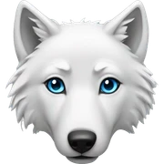 White wolf blue eyes sticker