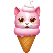 Ice cream pink of cat sticker