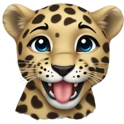 leopard licks paw sticker