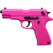 Pink gun sticker