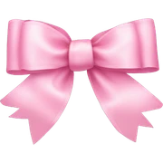 baby pink ribbon bow sticker