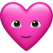 hot pink heart  sticker