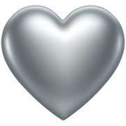 Silver heart sticker