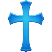 Blue cross sticker