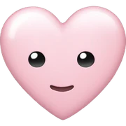 Light pink heart sticker