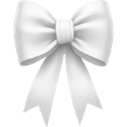 white bow sticker