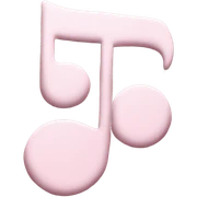 Pale pink music note sticker