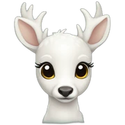 Baby white deer sticker