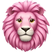 Pink lion  sticker