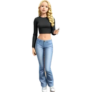 blonde girl in outdoor setting sticker