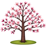 Sakura tree and sun sticker