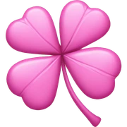 pink four leaf clover sticker