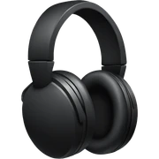 Black headphones sticker