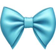 Light blue bow sticker