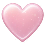 pastel pink heart with glitters  sticker
