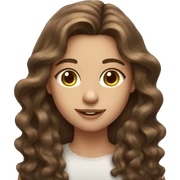 beautiful girl,with long Brown hair, wavy hair,with ipad sticker