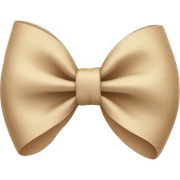 Beige bow sticker