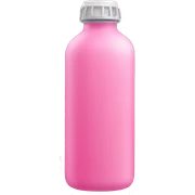 Pink water bottle without a face sticker