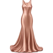 Realistic rose gold silk dress isolated sticker