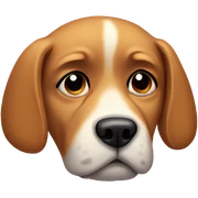 Sad face dog sticker