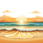 Sunset beach sticker