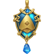 Protection Amulet with gold and blue crystal  sticker