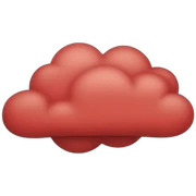 A red cloud sticker