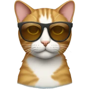 Cat with sunglasses sticker