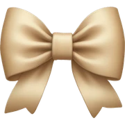 Beige bow sticker