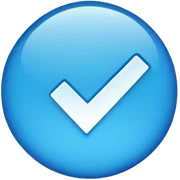 Verificación redondo azul  sticker