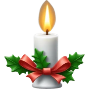 christmas candle sticker