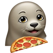 seal with pizza sticker