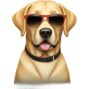Labrador with sunglasses sticker