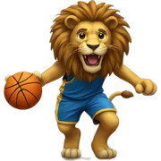 Lion playing basketball  sticker