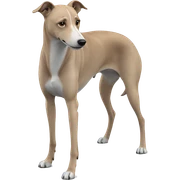 realistic dog standing alone sticker