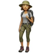 hiking woman sticker