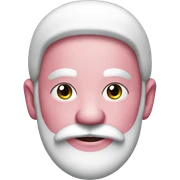 Santa with pink head sticker