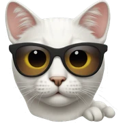 Cat with sunglasses sticker