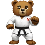 Karate Bear sticker